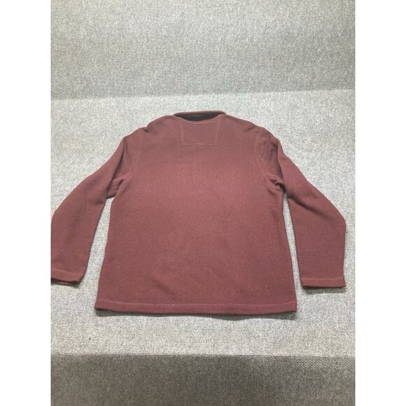 G.H. Bass 1/4 Zip Fleece Pullover Men’s Size XXL Burgundy Long Sleeve - Picture 7 of 8